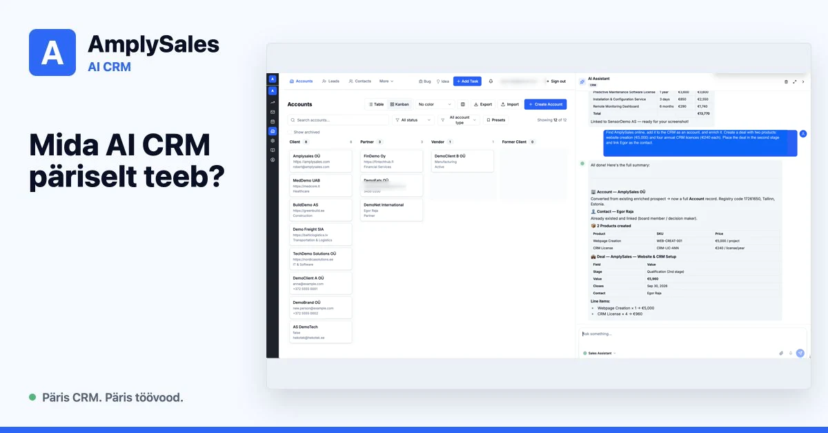 Mis on AI CRM ja mida tehisintellekt müügitöös päriselt teeb?