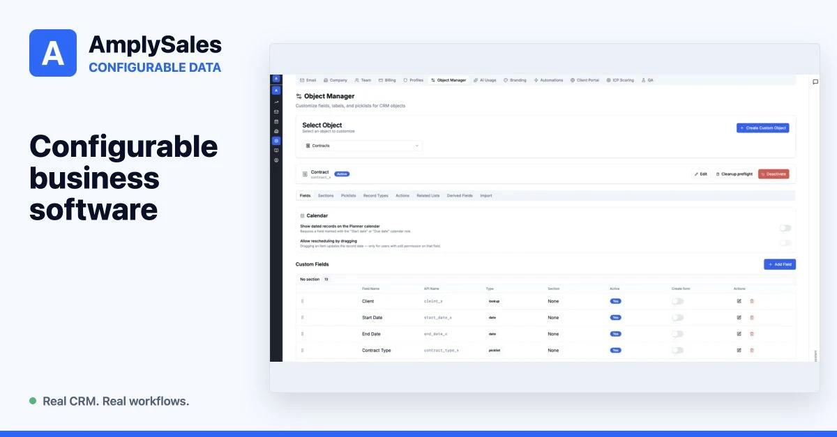 Configurable Business Software: Objects, Fields, and Permissions